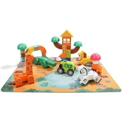 Top Bright kostky a puzzle - Safari