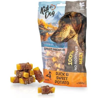 KIDDOG Super Premium 100% патешко месо със сладък картоф без добавки 150 g