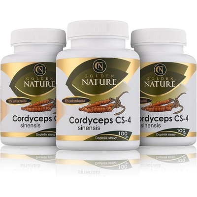 Golden Nature Cordyceps 30% polysacharidů 100 kapslí 2+1
