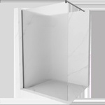 Mexen Kioto душ кабина Walk-in 130 x 200 cm, райета 8 mm, gun metal - 800-130-101-95-09 (800-130-101-95-09)