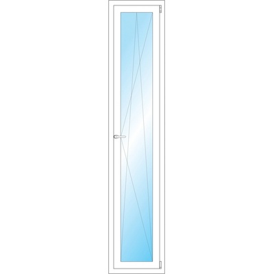 OKNA HNED Plastové okno 45x218 cm bílé otevíravé a sklopné pravé