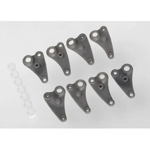 Traxxas Rocker arm set, long travel/ plastic bushings (8), TRX7156 (TRX7156)