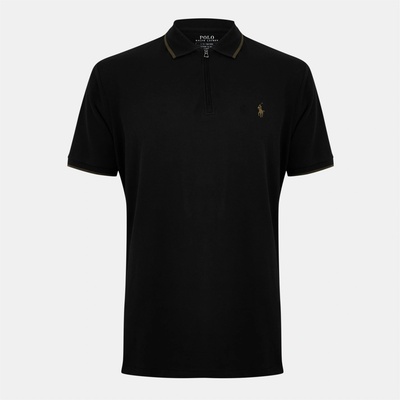 Ralph Lauren Риза с къс ръкав Polo Ralph Lauren Men's Zipped Short Sleeve Shirt - Polo Black