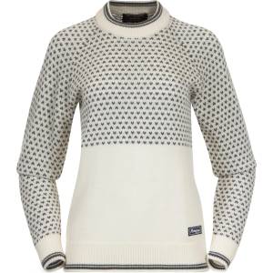 Bergans of Norway Дамски норвежки пуловер Bergans Women's Alvdal Wool Jumper Merino jumper - Vanilla White / Solid Dark Grey - размер XL (105-3064-0715)