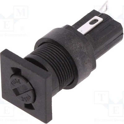 BULGIN FX0359 Zásuvka; 5x20mm; 250V; na panel; černá; UL94V-0; polyester