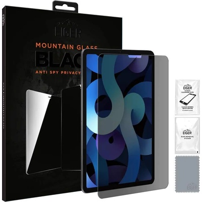 Eiger Mountain Glass Black Anti-Spy Privacy Filter Tempered Glass - калено стъклено защитно покритие с определен ъгъл на виждане за дисплея на iPad Pro 11 (2021, 2020, 2018), iPad Air 4 (2020)