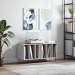 vidaXL Шкаф за винилови плочи бетонно сив 100x38x48 см инженерно дърво (831752)