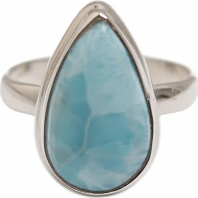 Nefertitis Larimar prsten stříbro R26