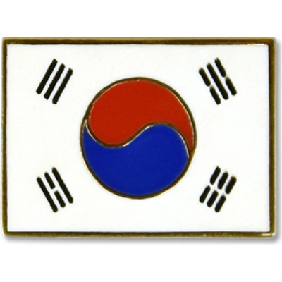 Odznak (pins) 18mm vlajka Jižní Korea - barevný