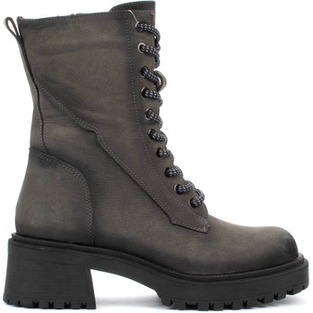 Image 1 of Дамски боти от естествена кожа набук в сиво