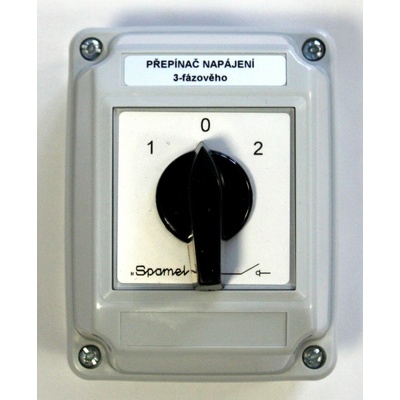 SPAMEL Spínač LK 16R/3.8368 16A L-0-P OB2 IP65 S120208