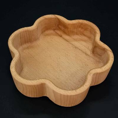 Amadea Dřevěná miska ve tvaru květiny masivní dřevo 15 x 16 x 4,5 cm