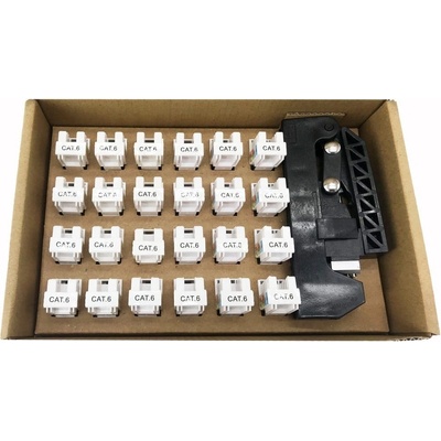 TECHLY IWP-KIT-C6U90 Комплект от 24 модула Keystone Cat6 UTP с инструмент за кримпване (IWP-KIT-C6U90)