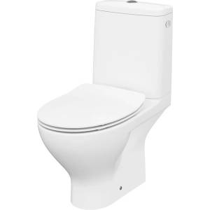 Cersanit Комплект тоалетна чиния Cersanit Moduo 651, резервоар 3/5 л и тънък бял капак с плавно затваряне (K116-003)