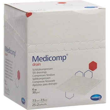 HARTMANN Medicomp Drain cтерилни компреси , опаковани 6 дипли 7.5cm x 7.5cm 25x2 бр