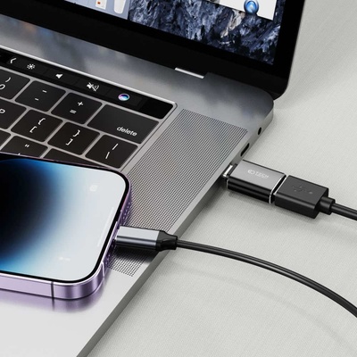 Tech-Protect Адаптер от USB-C мъжко към USB-A женско за мобилни устройства с USB-C порт - Tech-Protect Ultraboost USB-C to USB-A Adapter (черен) (THP1880)