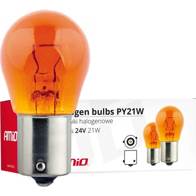 Amio amber Halogenové žárovky PY21W BAU15s 24V 21W 10 ks