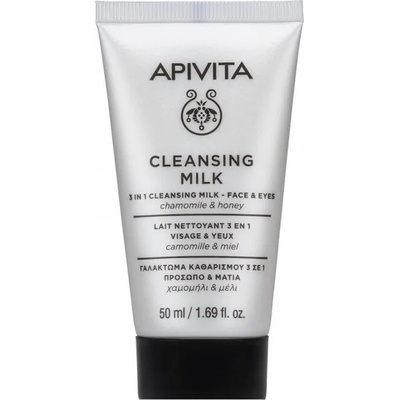APIVITA Почистващо Мляко 3 в 1 Лице и Очи лайка и мед , Apivita Cleansing Milk 3 In 1 For Face & Eyes Chamomile - Honey 50ml