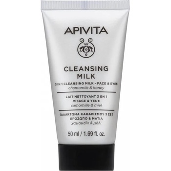 APIVITA Почистващо Мляко 3 в 1 Лице и Очи лайка и мед , Apivita Cleansing Milk 3 In 1 For Face & Eyes Chamomile - Honey 50ml