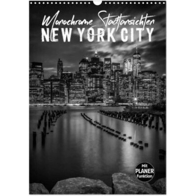 NEW YORK CITY Monochrome Stadtansichten Wand DIN A3 hoch, CALVENDO Monats 2027
