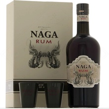 Naga Rum 40% 0,7 l (dárkové balení 2 sklenice)