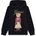 GUESS Суичър в черен цвят за момиче с мече и бродиран надпис Guess