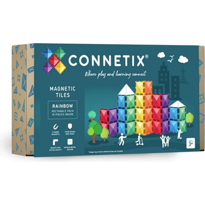 Connetix Rainbow Rectangle Pack 18ks obdelníků