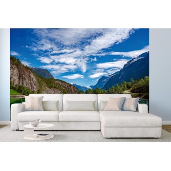 DIMEX ART s. r. o Самозалепваща се флизелинова фототапета норвежки природен пейзаж 375 x 250 см