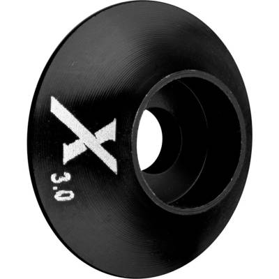 Xessories Kovová podložka s O-kroužkem X logo 3 mm černá 10 ks