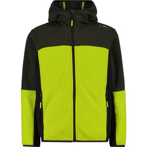 CMP Детско поларено яке CMP Kid's Jacket Fix Hood Jacquard Knitted Fleece jacket - Acido / Olive - размер 104 (EU) (703-5616-0312)