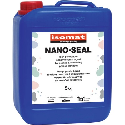 ISOMAT NANO-SEAL - Ochrana pred vlhkosťou a stabilizátor povrchu Farba: Svetlomodrá (Transparentná po zaschnutí), Hmotnosť: 5 kg