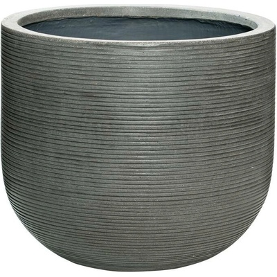 Pottery Pots květináč Cody L Dark Grey Ridged Ficonstone 42 x 37 cm