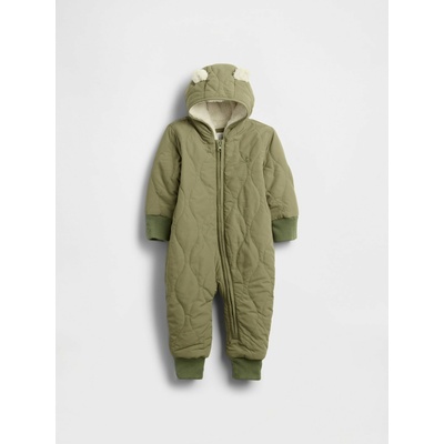 GAP Бебешки подплатен топъл шерпа гащеризон GAP GAP | Zelen | Момчешки | 0-3 месеца