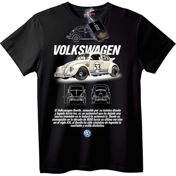 NOONEBRAND Тениска Volkswagen Beetle Класик - 2XL, Black