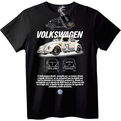 NOONEBRAND Тениска Volkswagen Beetle Класик - 2XL, Black