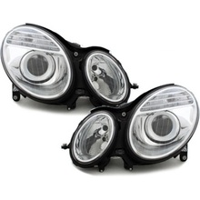 KITT Lightning Headlights suitable for Mercedes E Class W211 S211 2002-2006 Sedan T-Modell Chrome