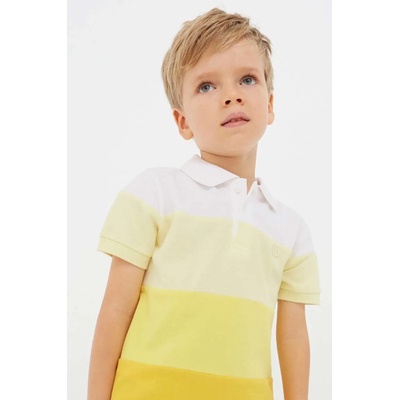 MAYORAL Детска памучна тениска с яка Mayoral в жълто с десен (3151.5D.MINI)