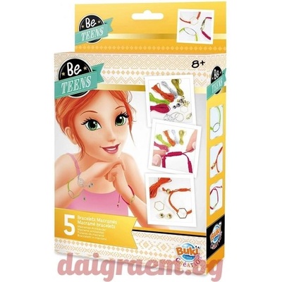 Buki France Бъди тийнейджър - Цветни гривни от макраме buki be206 (bkbe206)