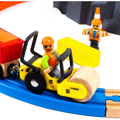 Aga4Kids Dřevěná vláčkodráha DS5645 33 dílů