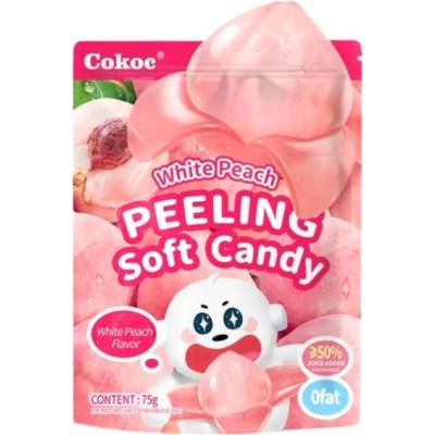 Cokos Желирани бонбони с пълнеж Cokoc и вкус на бяла праскова 75 г