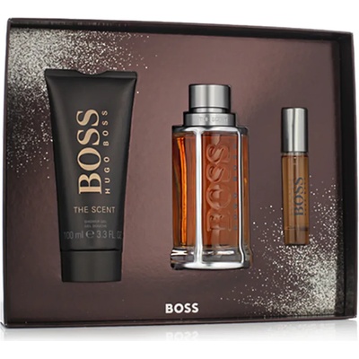 HUGO BOSS Boss The Scent For Him комплект за мъже Eau de Toilette 100 ml + Eau de Toilette 10 ml + Д опция Shimmering Cover with Bottle