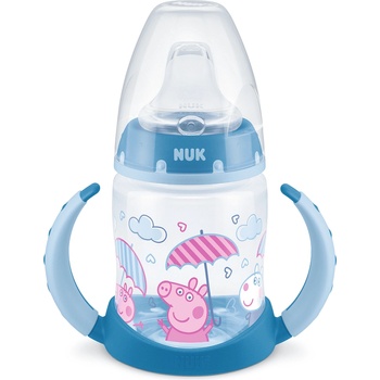 Nuk Чаша със силиконов накрайник NUK - First Choice, Peppa Pig, TC, 150 ml, 6-18 месеца, Синя (10215357-Син)