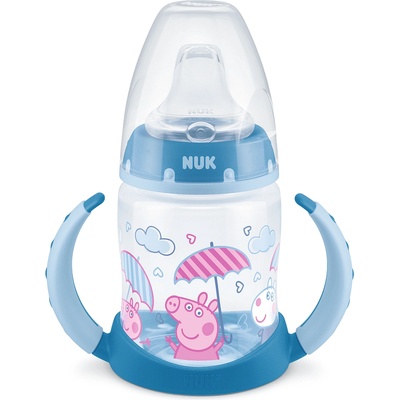 Nuk Чаша със силиконов накрайник NUK - First Choice, Peppa Pig, TC, 150 ml, 6-18 месеца, Синя (10215357-Син)