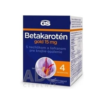 Gs Betakarotén Gold 15 Mg s nechtíkom a šafranom 80+40 kapsúl