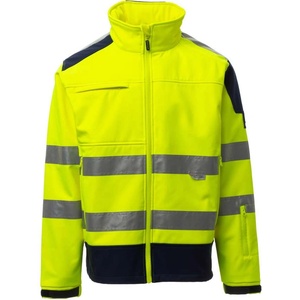 PAYPER screen fluo 001450-0053 / Светлоотразително софтшел яке с 3m райета - неоново жълто/тъмносиньо xxl (001450005301014xxl)