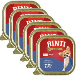 RINTI Ваничка Rinti Gold Mini Adult пиле и гъска 6 x 100 г
