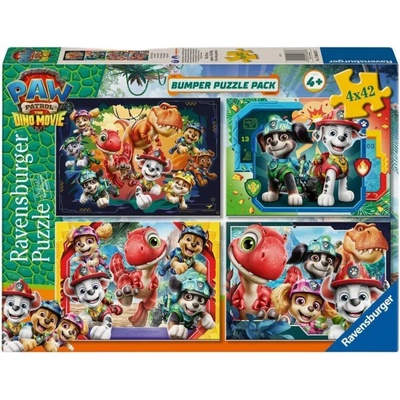 Ravensburger sada 4x42 dílků Tlapková patrola Dinosauří film