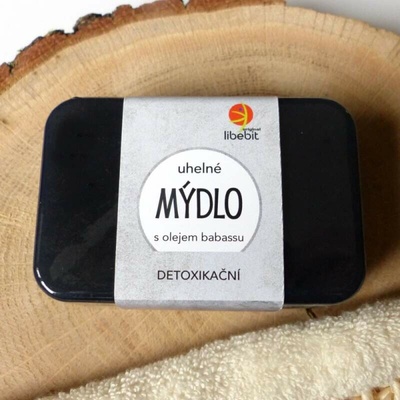 Libebit Detoxikační uhelné mýdlo s olejem babassu 85 g
