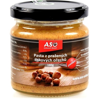 ASO Zdravý život Pasta z pražených lískových oříšků 180 g