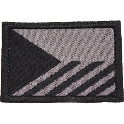 ALFA TACTICAL Nášivka Vlajka ČR bojová velká 7,5x5 cm, šikmé pruhy, šedá 7,5x5 cm